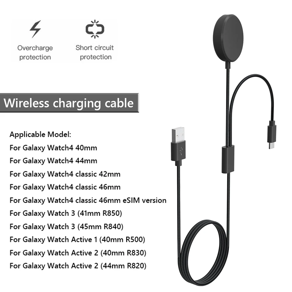 

2 in 1 Type-C PD Fast Charging Cable Smart Watch Wireless Charger Adapter Dock Cord Accessories for Samsung Galaxy Watch4/4