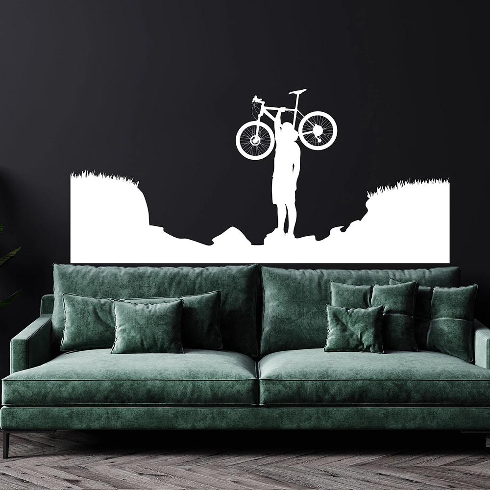 

DECALYANG Bike Wall Sticker, Personalize Bike Wall, Stylish Wall Sticker Bedroom Wall Sticker Decal, Vinyl Lettering G12
