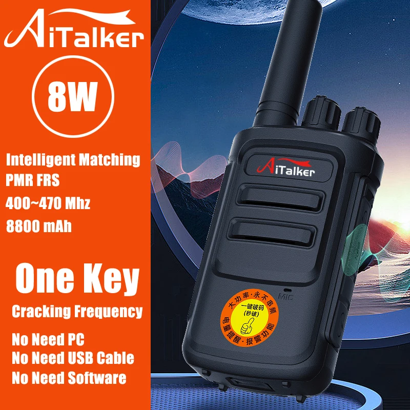 AiTalker Original No Need Cable Software Program One Key Crack Walky Talky Talki Walki Walkie Talkie Radio Baofeng 8W