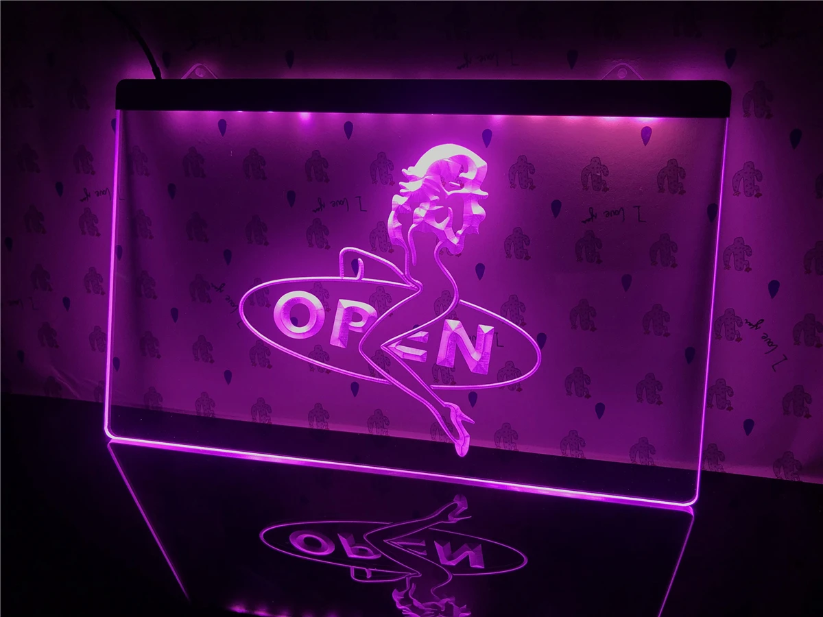 

Открытый Сексуальный женский паб, бар, клуб, фотография, неоновый знак-I033
