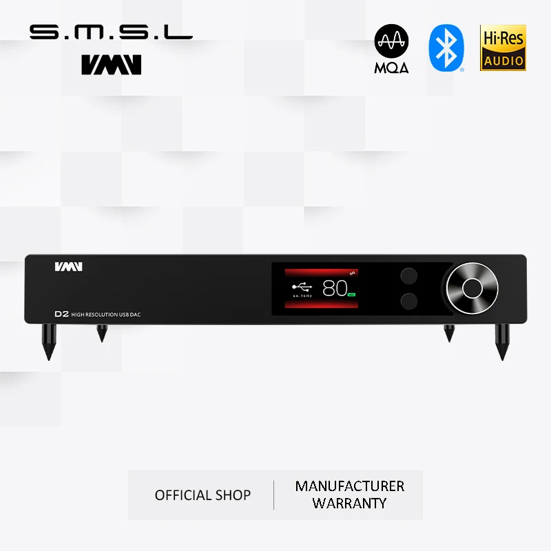 ЦАП SMSL VMV D2 с высоким разрешением аудио AK4499 MQA XMOS DSD512 Bluetooth5.0 UAT LDAC AptX коаксиальный