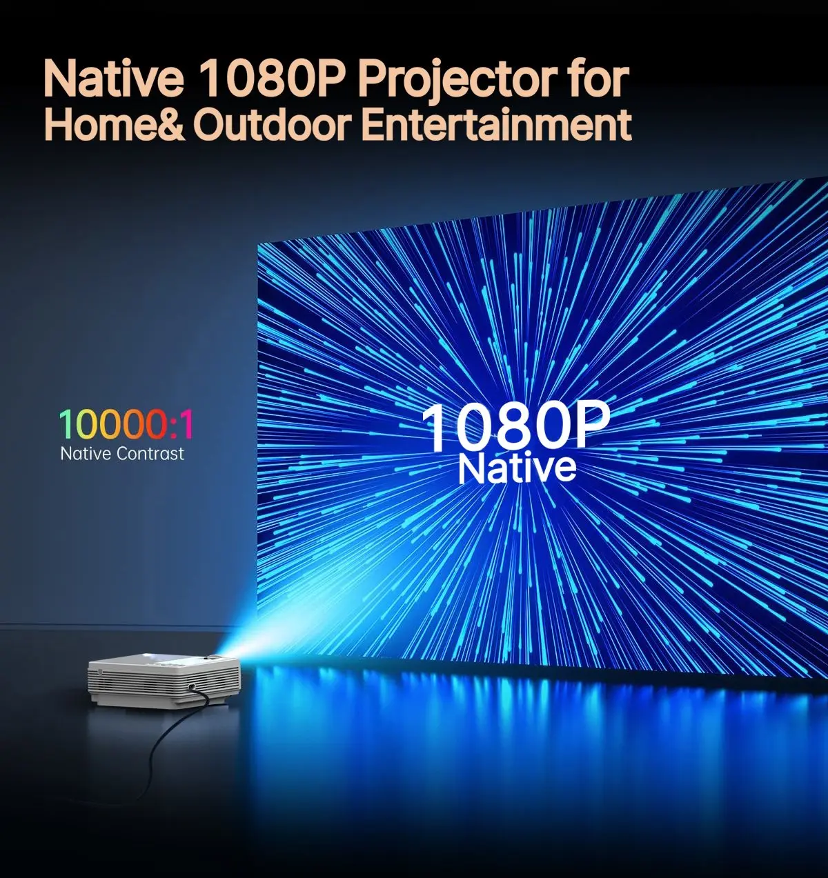 Умный портативный видеопроектор SUNYS 4K проектор для домашнего мини-кинотеатра