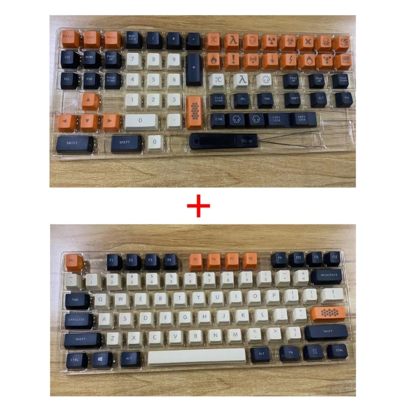 

108 Pieces PBT Keycap OEM Profile DYE-SUB Keycap For Cherry MX Switch Mechanical Keyboard On Printed / Side Printed