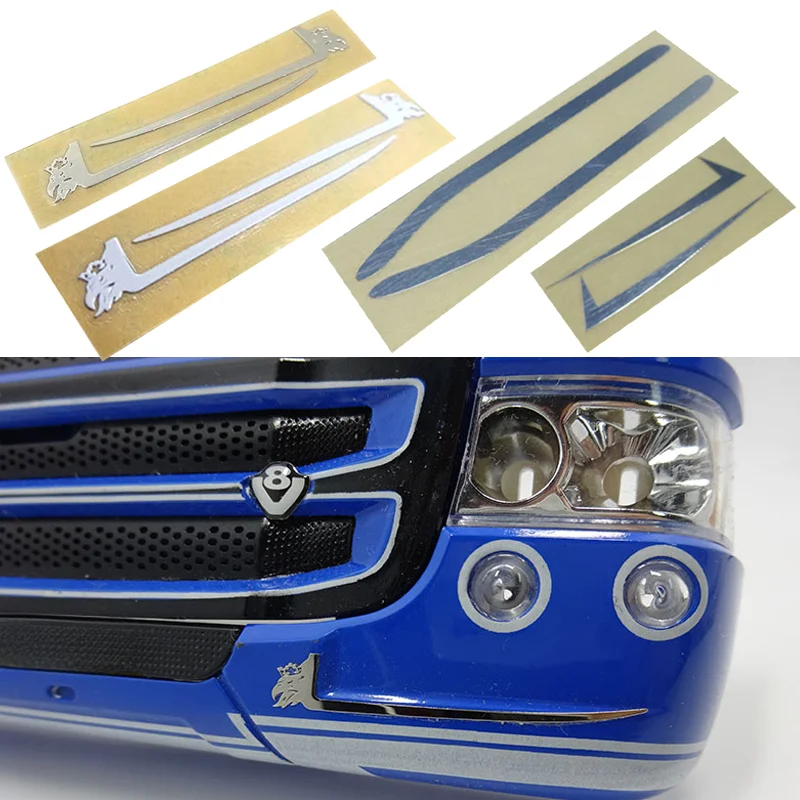 Модификация моделирования украшение челюсти наклейка для 1/14 Tamiya RC Truck Scania R730 R620