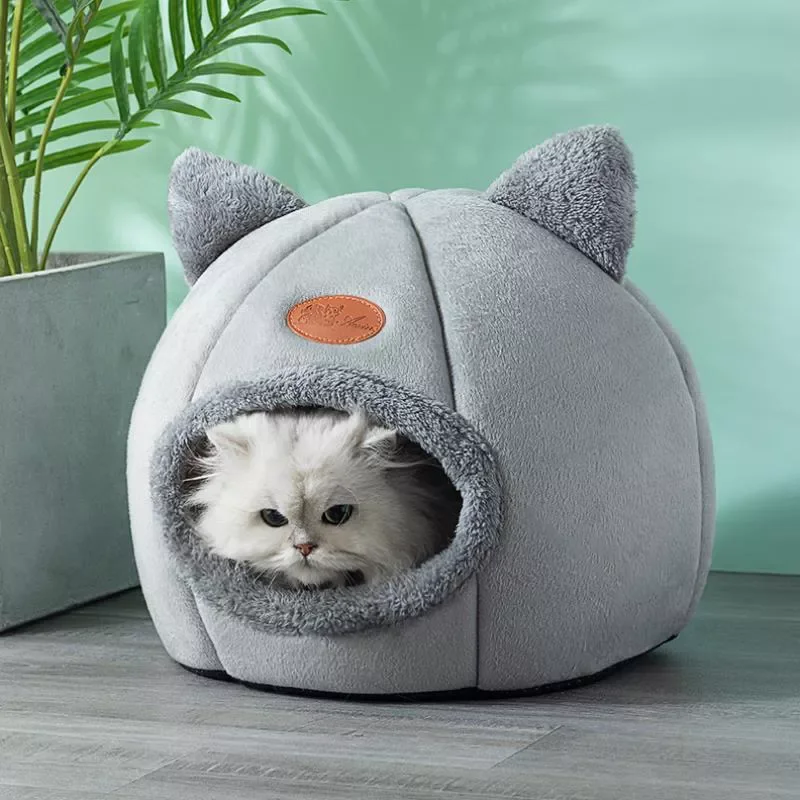 

NEW New Deep Sleep Comfort In Winter Cat Bed Iittle Mat Basket Small Dog House Products Pets Tent Cozy Cave Nest Indoor Cama Gat