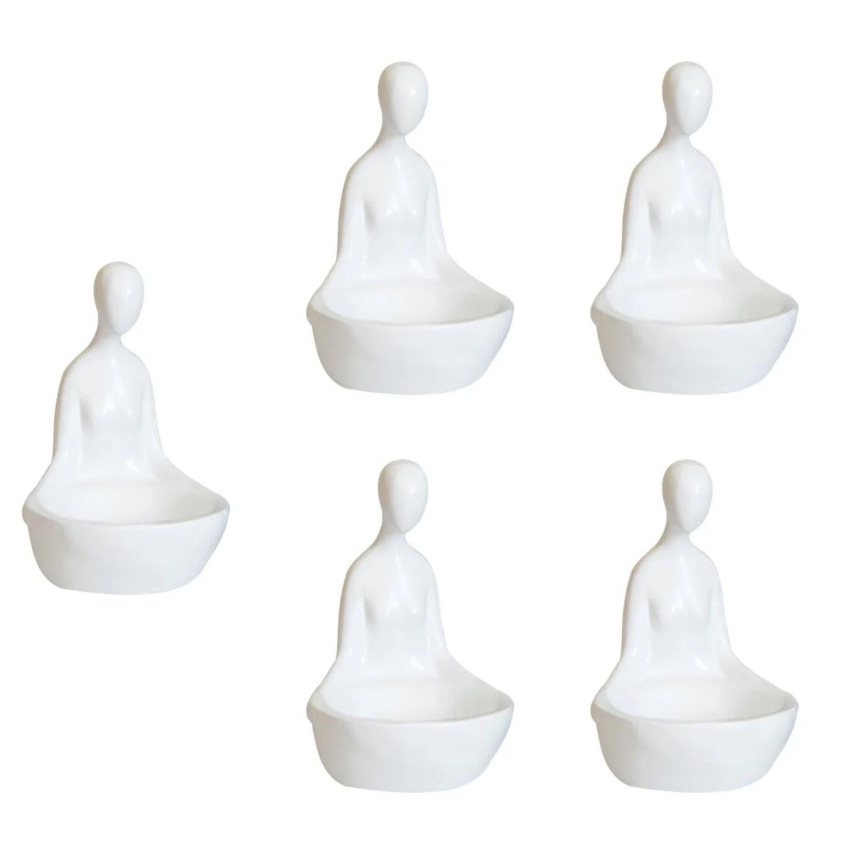 

5pcs Resin Tealight Holder Candlestick Home Decoration Abstract Figure Holder