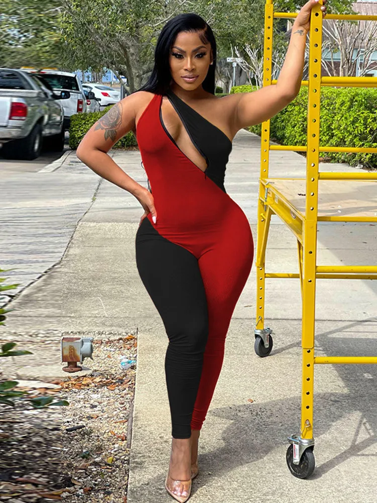 

Женский комбинезон на одно плечо, без рукавов