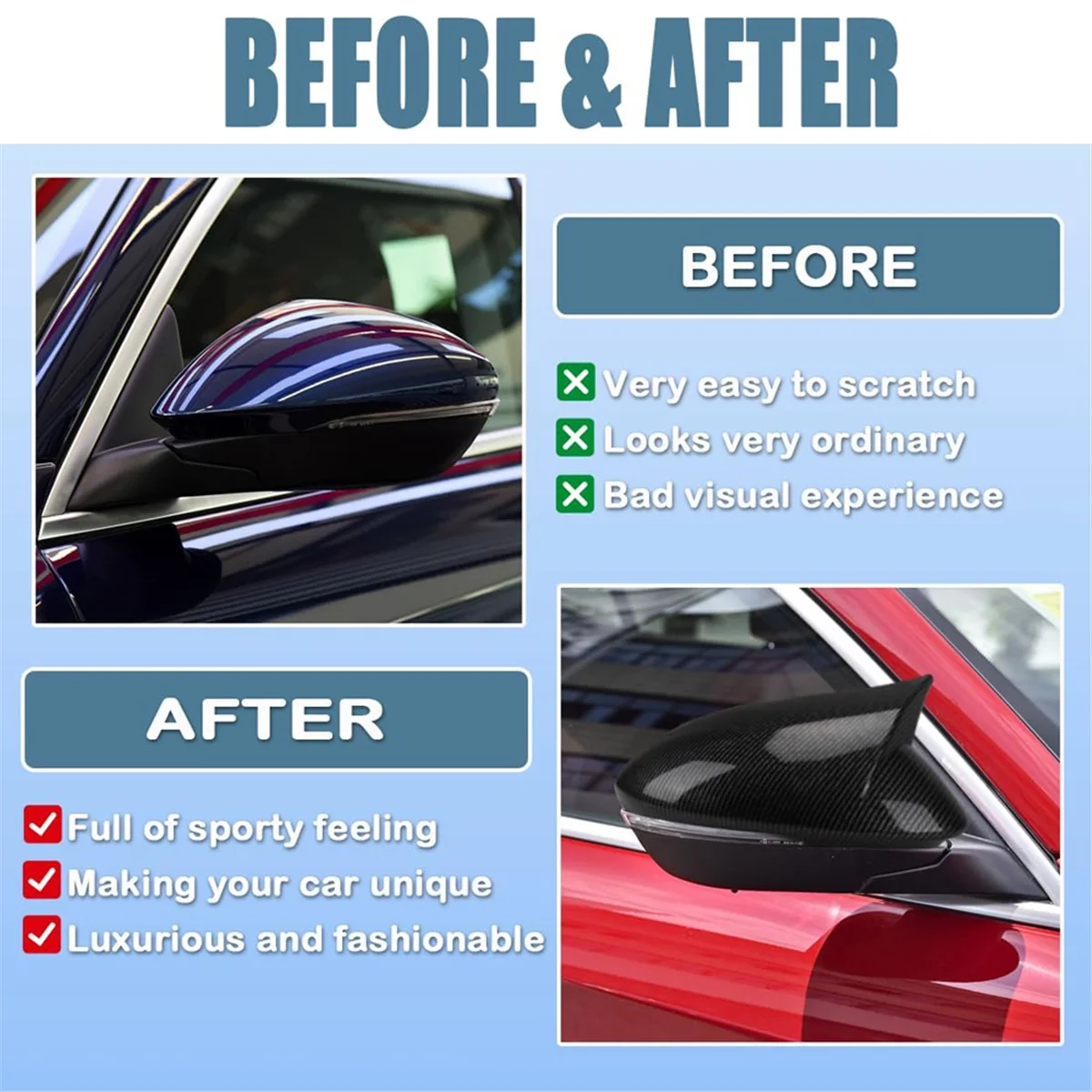 Для Stelvio 2018-2023 автомобильное боковое зеркало заднего вида крышка двери накладка