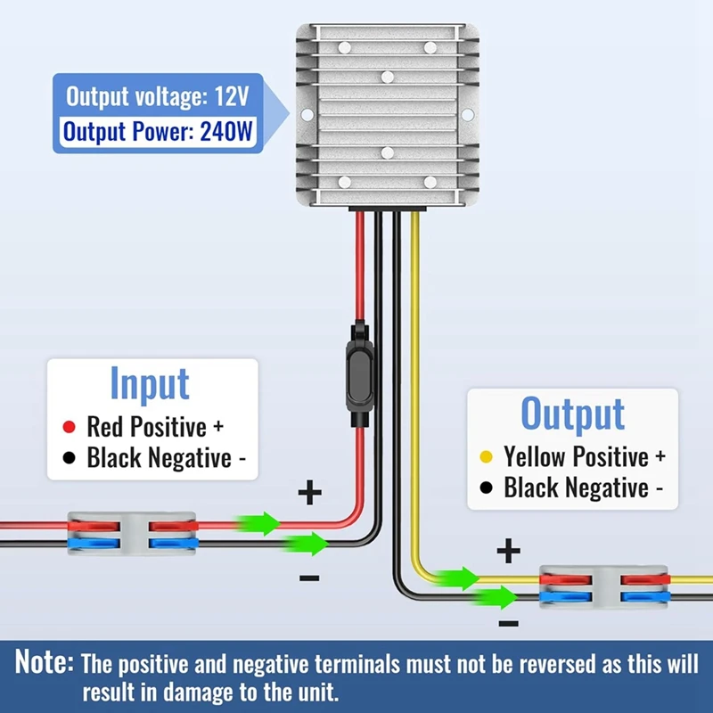 Преобразователь напряжения 12 В 20 А 240 Вт трансформатор регулятора постоянного