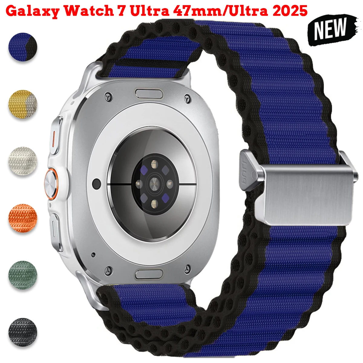 Фото Спортивный браслет Trail для Samsung Galaxy Watch Ultra 2025 47 мм, нейлоновая петля, браслет для Samsung Galaxy Ultra без зазоров, браслет Correa №2