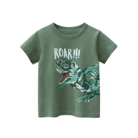 2 10y boys t shirt cartoon dinosaur baby green t shirts short sleeves children clothing cotton kids clothes tee tops
