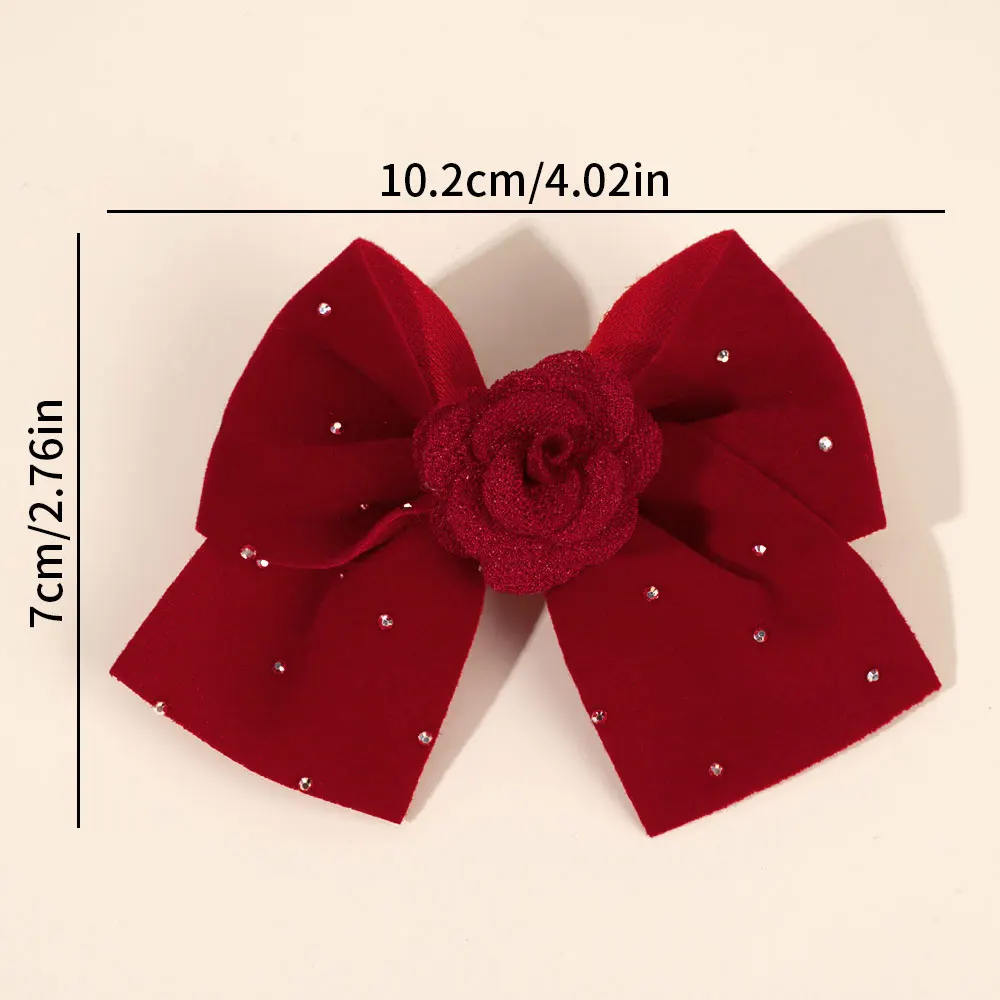 Винтажная бархатная заколка для волос с бантом зимние заколки детей элегантные
