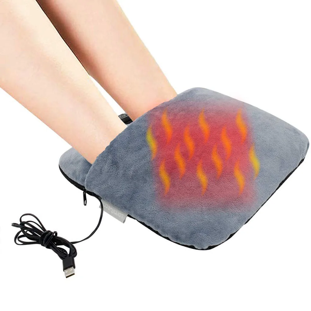 

Heating Slippers USB Rechargeable Electric Foot Heating Cushion Comfortable Constant Temperature for Winter Home Office Supplies