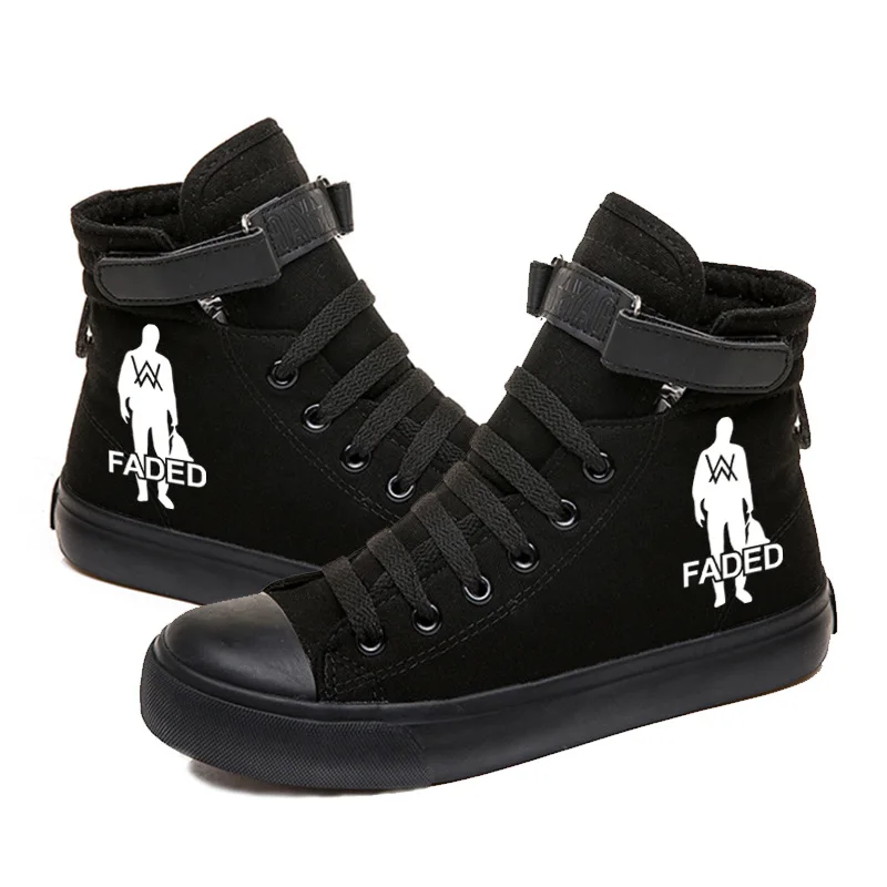 

DJ Faded Alan-Walke High Quality Canvas Sneakers High-top Casual Shoes Luminous for Kids Youth