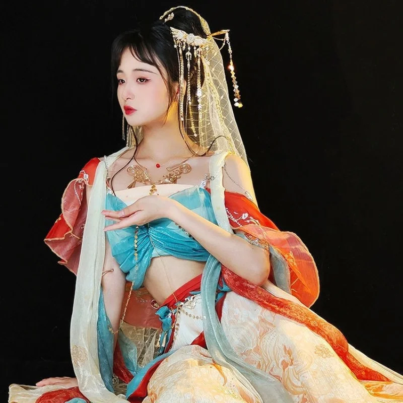 Экзотический стиль Dunhuang Hanfu принцесса тяньчжу Западный край девушка ханьфу