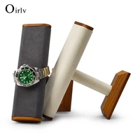 oirlv new solid wood t bar watch display stand jewelry organizer holder for watch bracelet countertop table top jewelry tower