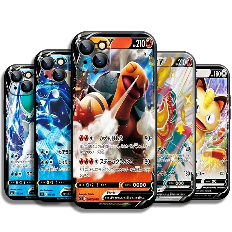 

Anime Pokemon Cards For Apple iPhone 13 12 11 Pro Max 12 13 Mini X XR XS Max SE 6 6S 7 8 Plus Phone Case Soft Funda TPU
