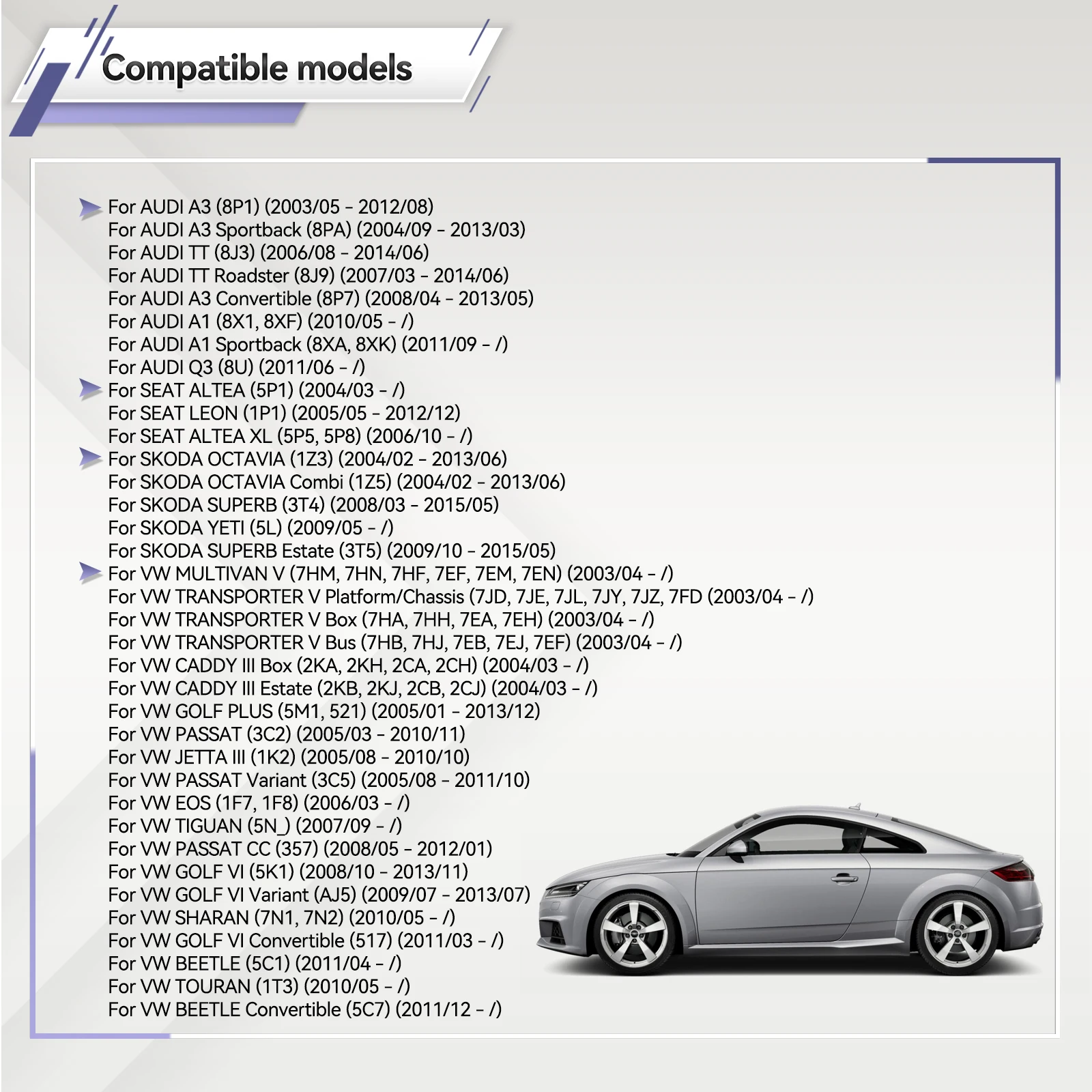 Автомобильный дополнительный водяной насос 5N 0965561 Для Audi A1 8X A3 8P TT 8J Q3 8U VW Golf Jetta Passat