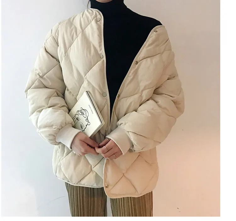 Casual Winter Thicken Windbreaker Coat 2023 New Office Fashion Women Warm Loose Cotton Coats High Quality Long Sleeve Outerwear