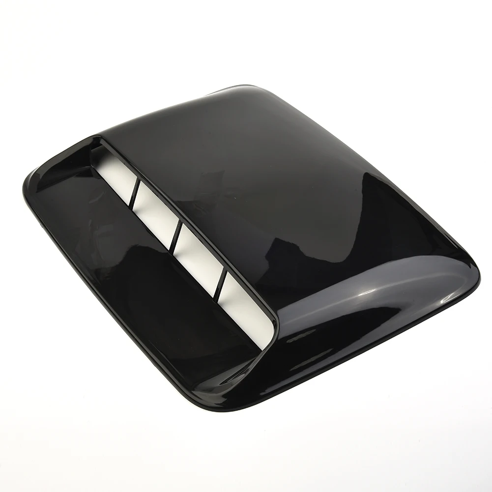 

Universal Car Vent Decorative Air Flow Intake Bonnet Hood Scoop Cover Bright Black Leaf Car Modified Air Outlet Hood Decoration