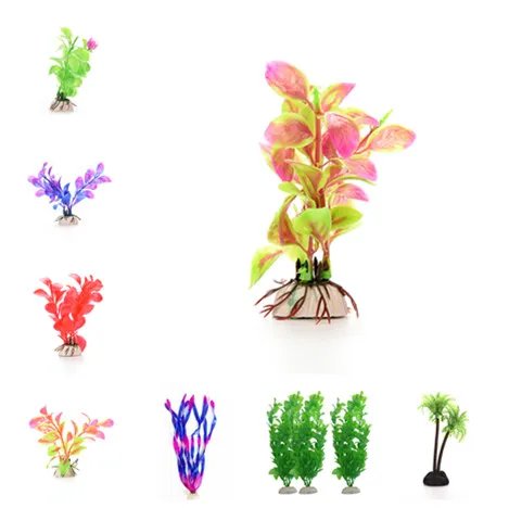 

New Fish Tank Decoration Aquarium Ornaments Artificial Aquatic Plastic Underwater Water Grass Plant Landscape Decoration
