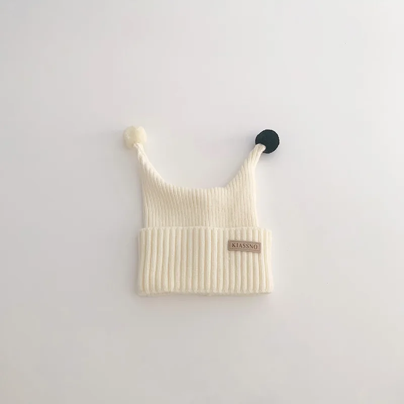 Милая Зимняя Теплая Шерстяная Шапка-бини Для Детей С Мультяшным Узором Унисекс