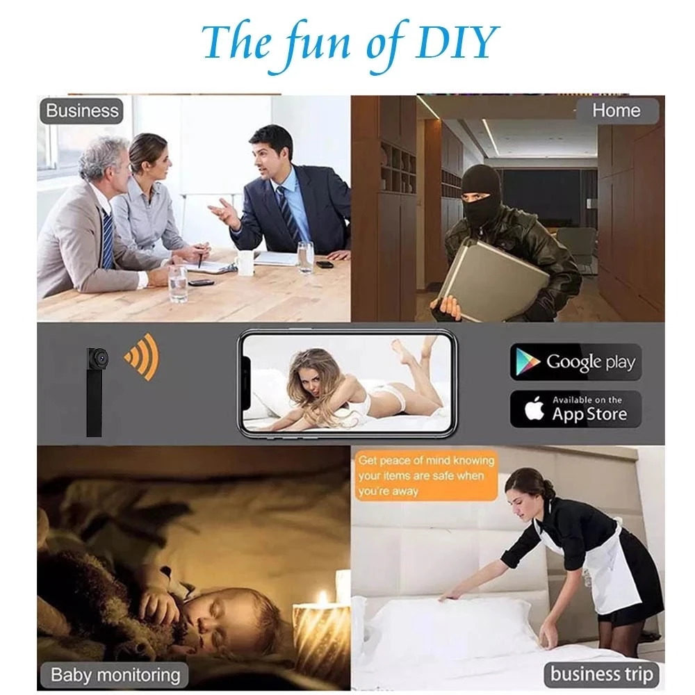 1080P HD мини-камера Беспроводная портативная видеокамера сделай сам Wi-Fi IP ночное