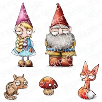 new oddball gnome parents craft metal cutting dies and clear stamps sets diy scrapbooking decoration embossing template crafts