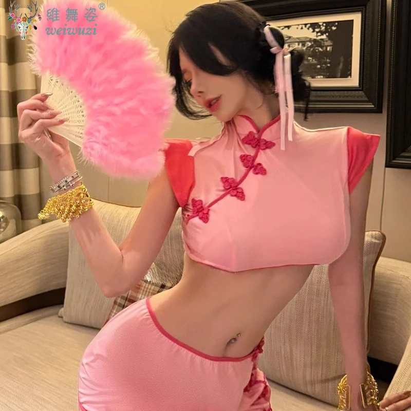Хэллоуин для взрослых женщин короткий костюм Cheongsam горничная горячий сексуальный костюм для ролевых игр униформа искушение экзотический необычный костюм для косплея (art.: 3920cf26fd6ef) - 3920cf26fd6ef