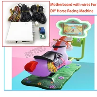 diy arcade mainboard kits for kiddiy ride car racing horse racing video game machine with motherboard and wires cables