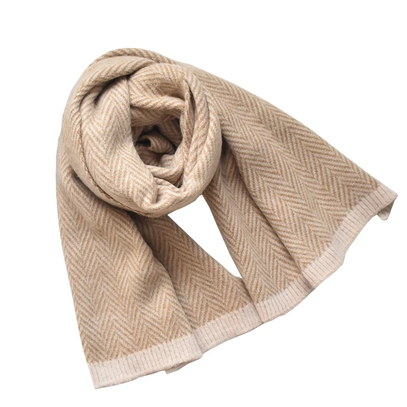 

YY Scarf Women's Autumn and Winter Korean Style All-Matching Thickened Soft Girl Japanese Herringbone Pattern