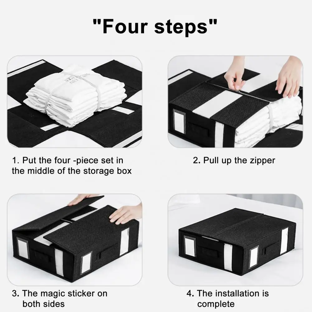 

Closet Space Maximizer for Sheets Foldable Bed Sheet Set Organizer Imitation Linen Closet Storage for Queen/king for Bedding