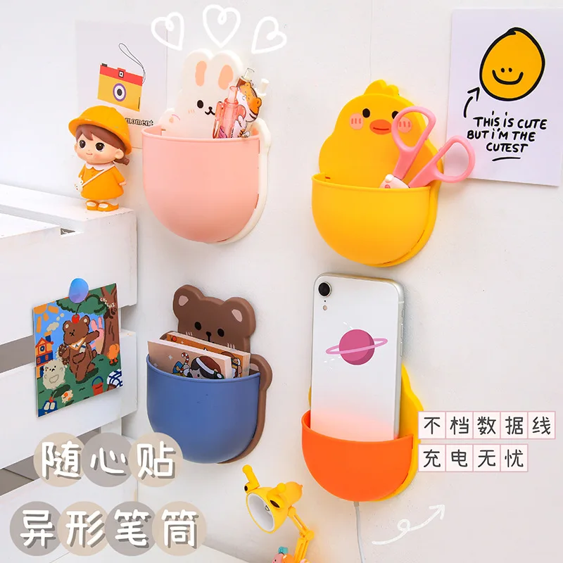 Настенный держатель для ручек креативный Kawaii ящик хранения большой емкости