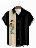2022 mens summer casual short sleeve creative 3d printed harajuku shirt plus size pattern 2