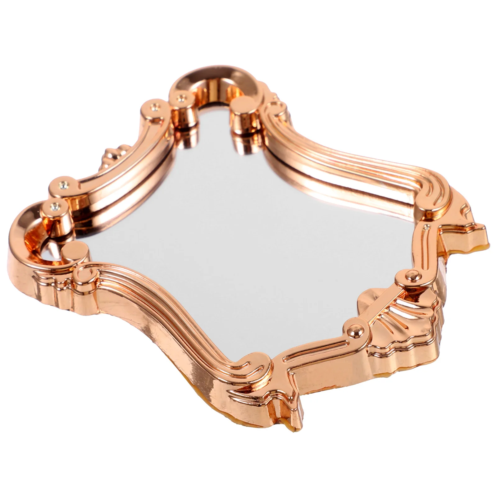 

Pretend Play Models Miniature Wall Mirror Vintage Mirrors House Decor Simulated