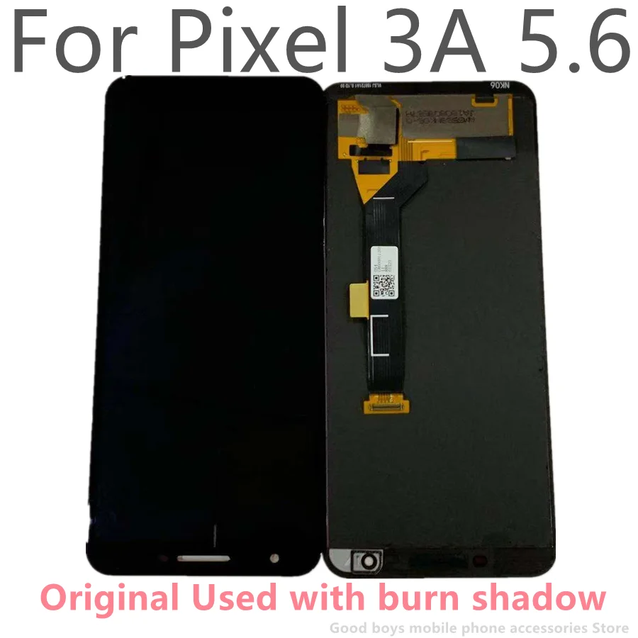 

Оригинальный ЖК-дисплей 5,6 дюйма AMOLED для Google Pixel 3A, сенсорный дигитайзер, экран для Google Pixel 3A OLED, сменный, б/у, ожог