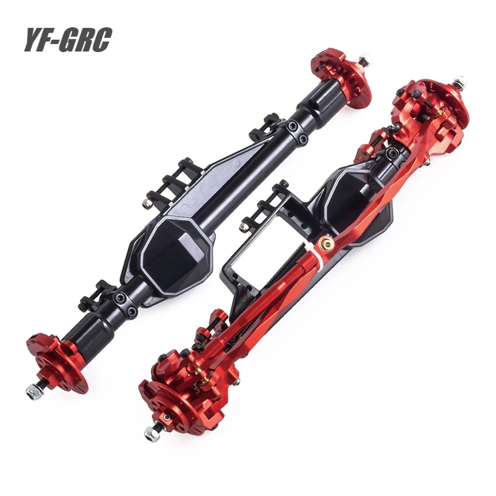 

1/10 Scale Metal AR14B Front Rear Axle with 38T/13T Bevel Gear Set Hex Rotor Caliper for Axial RBX10 Ryft Rock Bouncer Upgrade
