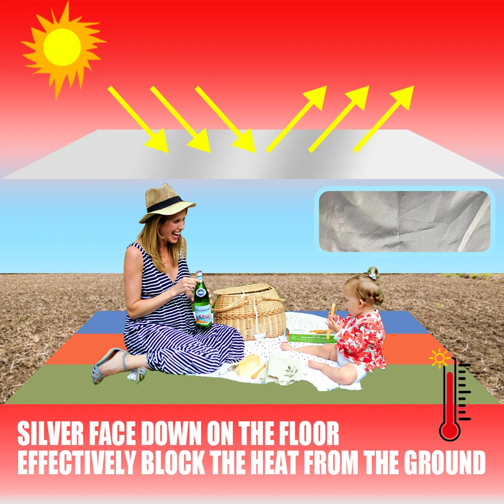 

Free shipping Insulated sunshade cloth multi-purpose sand-proof waterproof beach camping blanket anti-ultraviolet sunshade