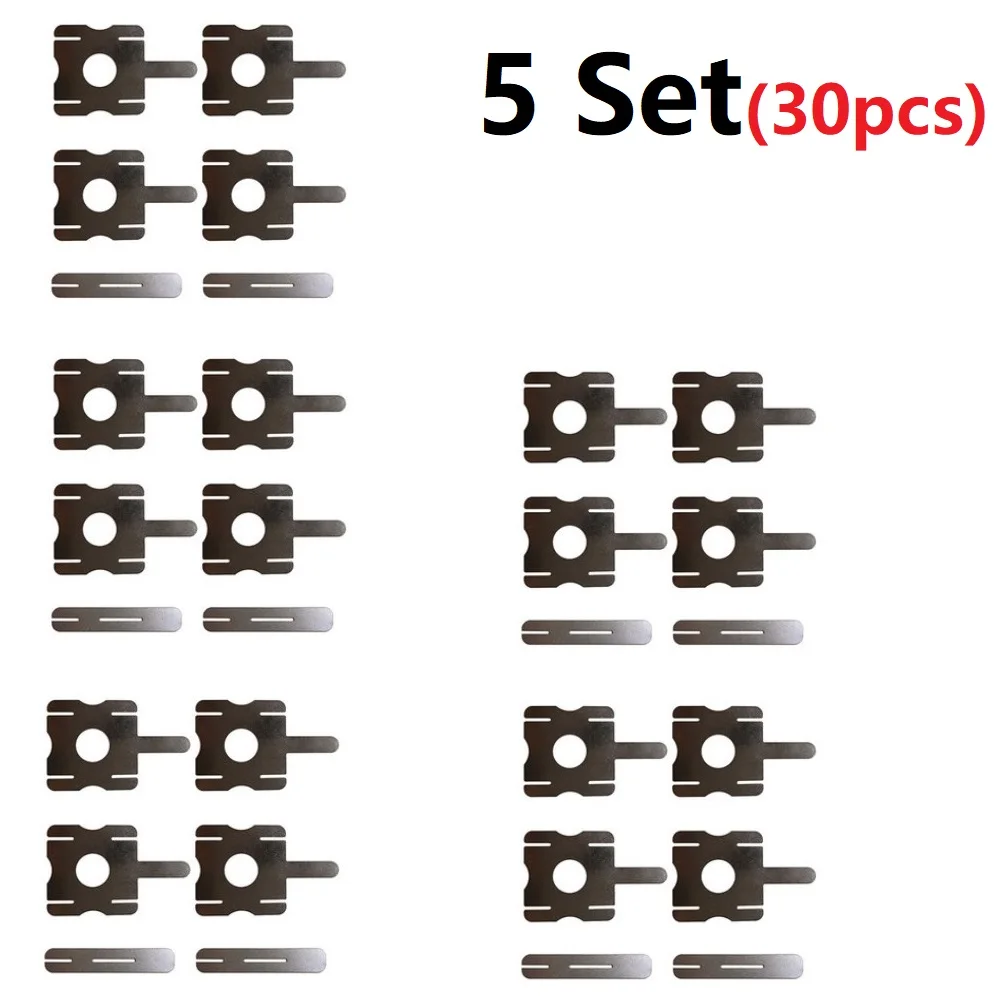 

Spot Welding Y-shaped Nickel Strip 5 Set(30PCS) Low Resistivity Nickel-plated Steel No Scratch Silver Practical