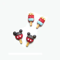 cute mouse stud earrings for women cartoon resin popsicle anime accessories gifts 2022 new trend cartoon jewelry cheap wholesale