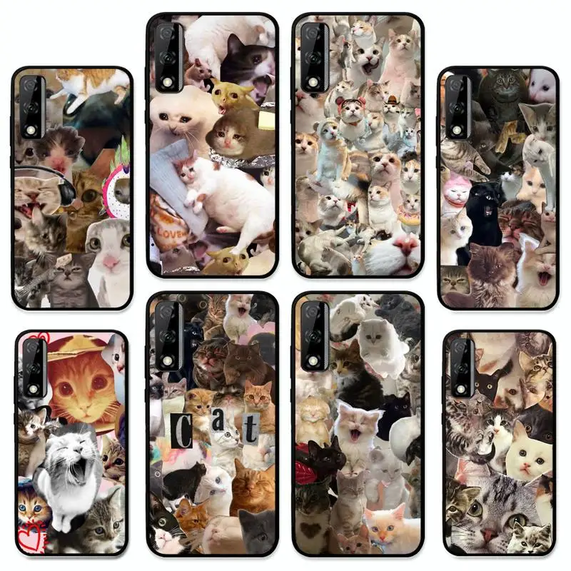 

Crying Cat Memes Phone Case for Huawei Y 6 9 7 5 8s prime 2019 2018 enjoy 7 plus cover
