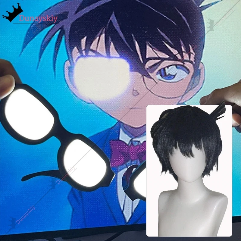 Аниме Детектив Конан Kudou Shinichi Косплей Парик со светодиодной технологией