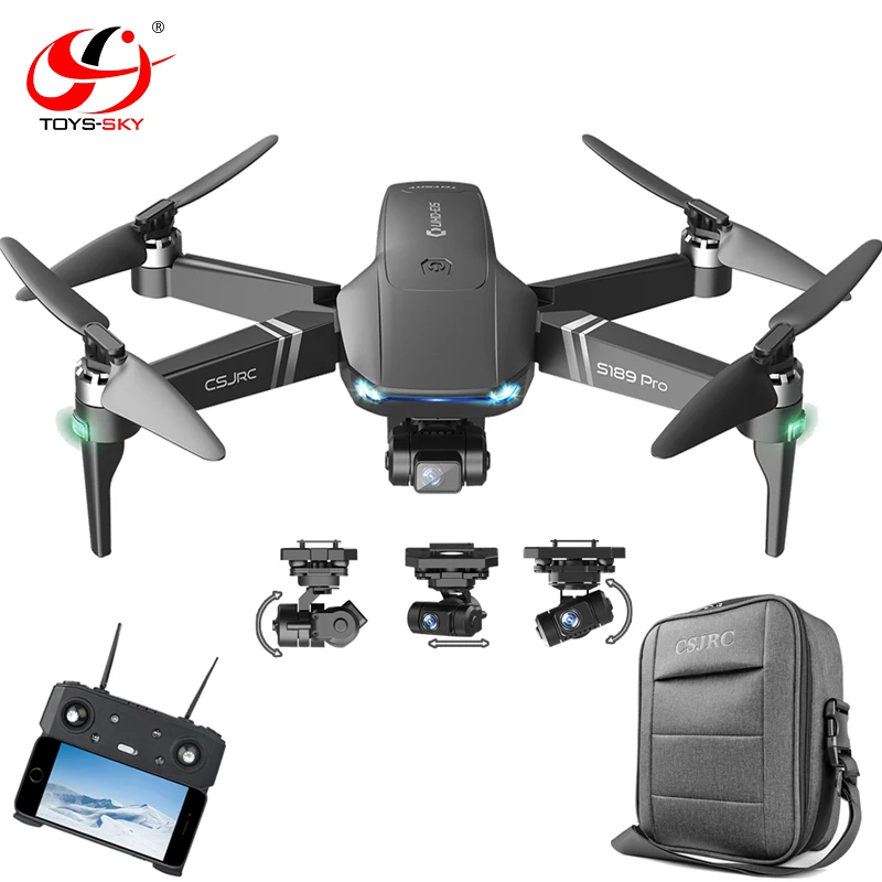 

CSJRC S189 PRO 3 Axis Gimbal Camera GPS Brushless RC Drone 25 Mins Flying Time 1000M Distance PK DJI Mavic Mini 2