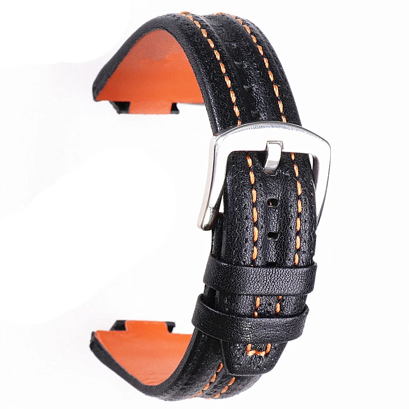 27-15mm leather watch strap compatible con for Seiko sportura SNL029P2 SNL021P1 SNA595P2 SNL017P1 Watch band Bracelet belt