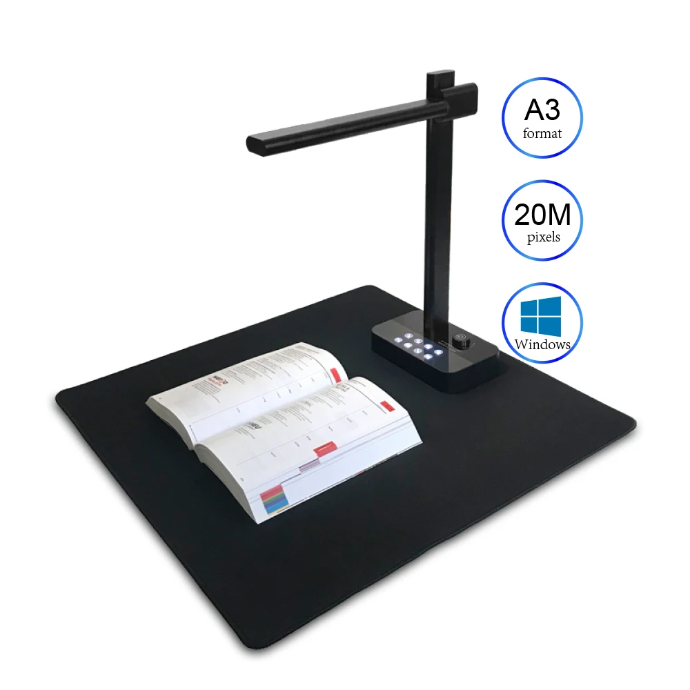 

20MP A3 OCR Portable Document Camera Visualizer Scanner Flatten Book Scanner for Teacher