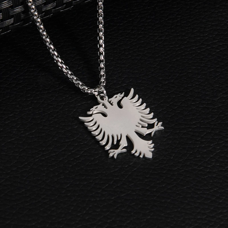 Shuangshuo защитный ожерелье из нержавеющей стали с албанским орлом бриллиантовый