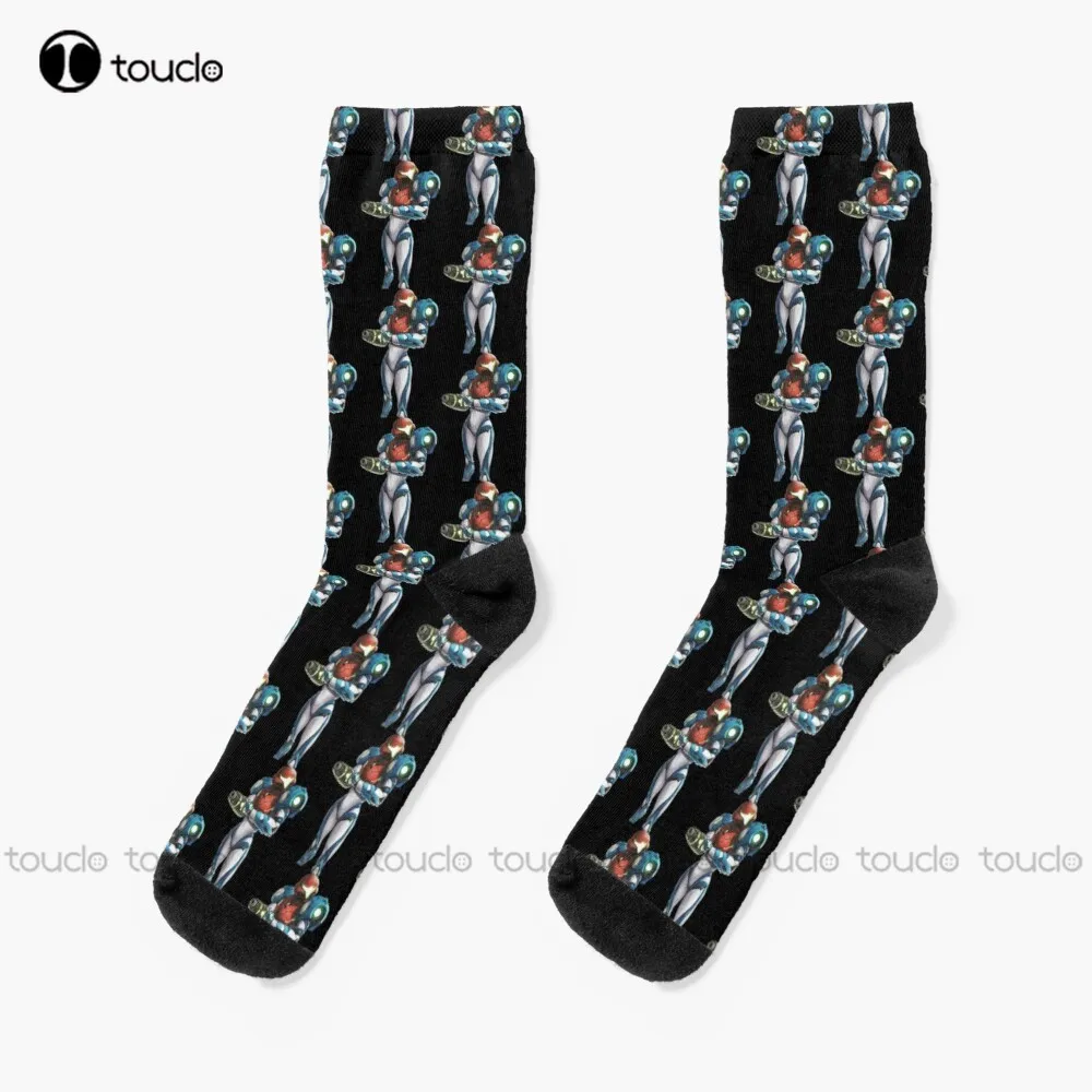 

Samus (Metroid Dread) Socks Thin Socks Men Fashion Creative Leisure Funny Art Abstract Oil Painting Socks 360° Digital Print Art