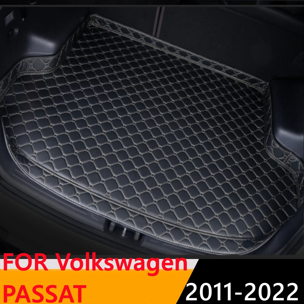 

Sinjayer Car Trunk Mat Waterproof AUTO Tail Boot Carpets High Side Cargo Cover Pad Liner For Volkswagen VW PASSAT 2011 2012-2022