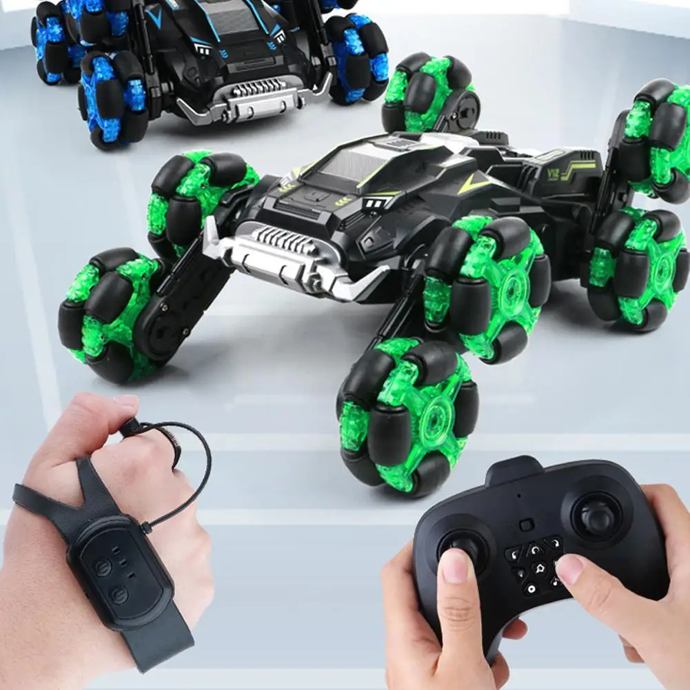 

2022 Eight Wheel Stunt Drift Spray Vehicle Can Climb Stairs Gesture Sensing Remote Control Car Interactive Toy