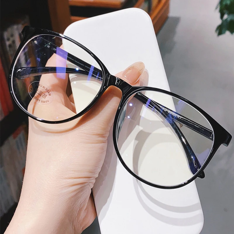 

Fashion Vintage Oversized Anti Blue Light Glasses Office Computer Goggles Unisex Round Frame Anti Radiation Video Gaming Eyewear